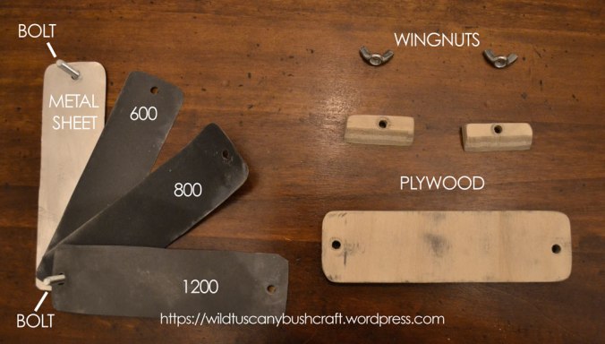 Wild Tuscany Bushcraft sharpening kit - Components